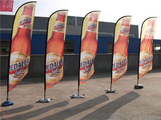 Fiberglass Poles Stainless Steel Base Flying Banner Teardrop/feather/square Beach Flag With Water Bag Cross Base Spike B