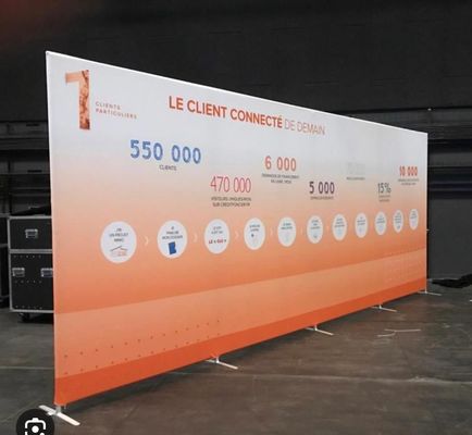 8FT 10FT 20FT Exhibition Trade Show Roll Pull up Pop up Display Wall Booth Stretch Tension Fabric Backdrop Display Banner Stands