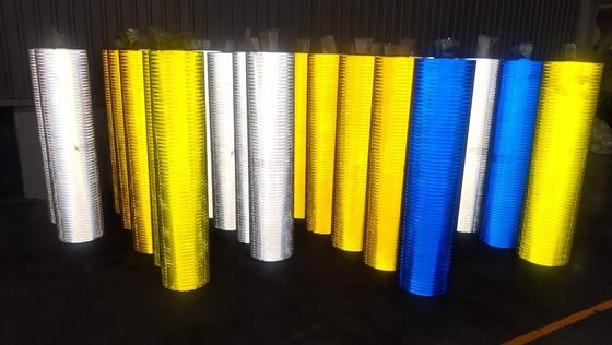 Self Adhesive Traffic Safety Road Sign High Strength Reflective Film Sheeting / Reflective Vinyl Road Traffic Sign