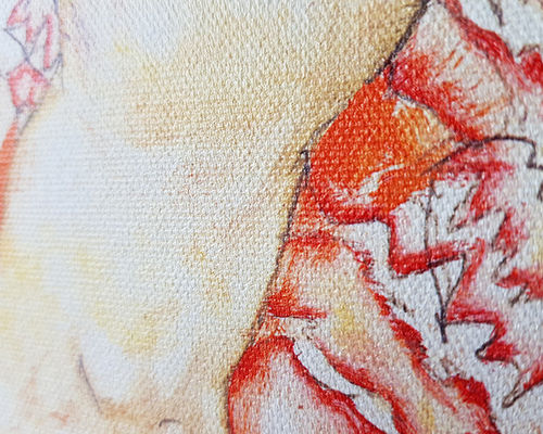 Tela di cotone 100% stampabile con eco-solvente 380 g Tela bianca/gialla bianca per pittura artistica